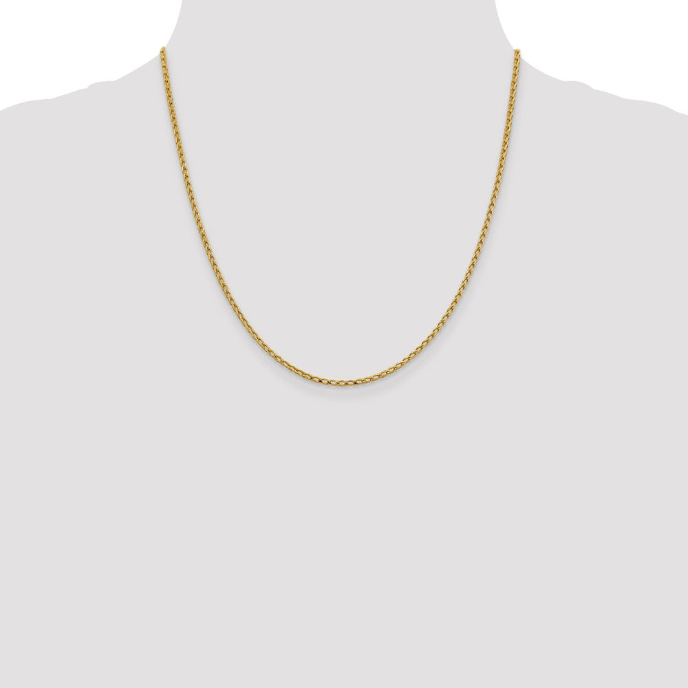 14K 2.1mm D/C Open Franco Chain