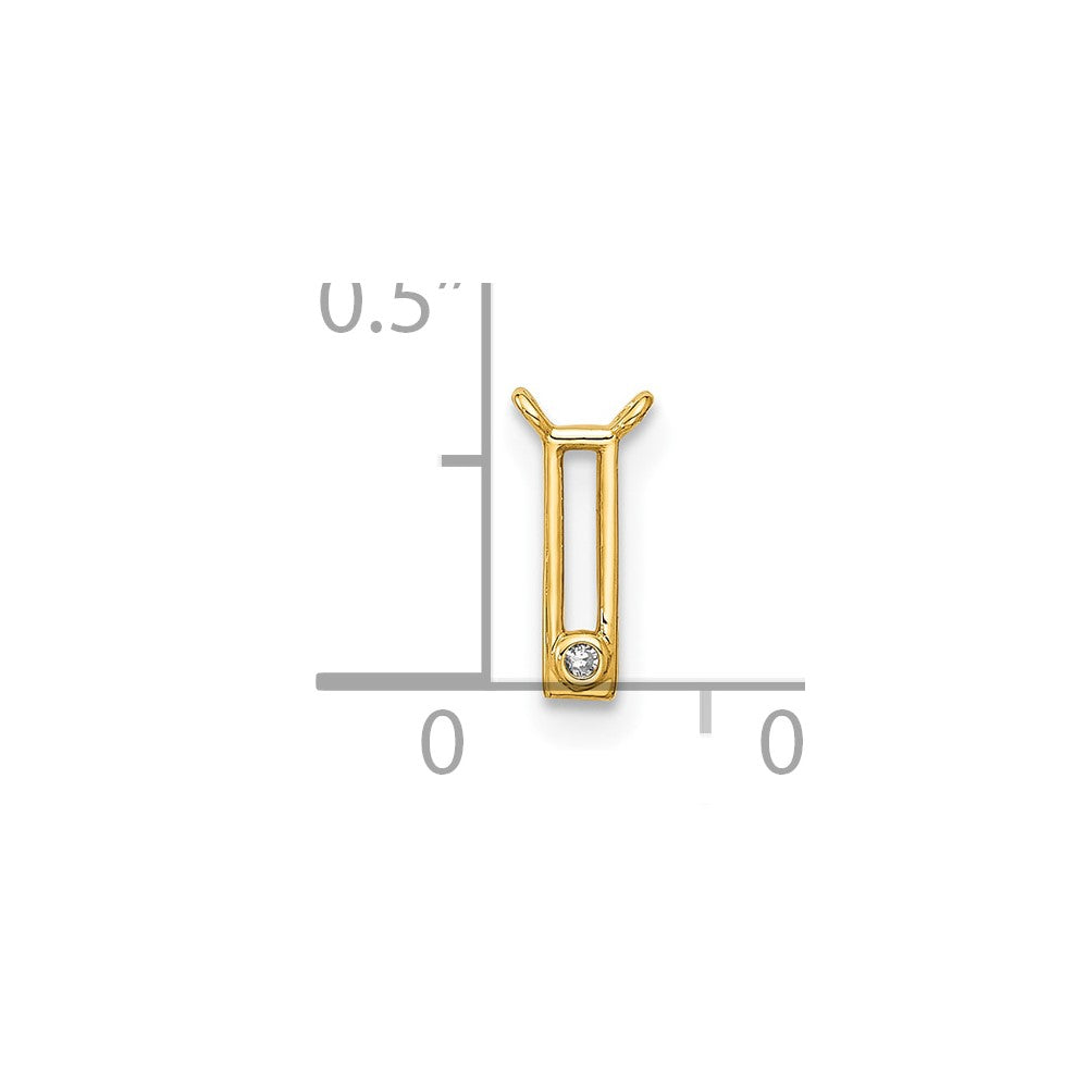 Stella & Dot 10ky Diamond Initial I Charm Element