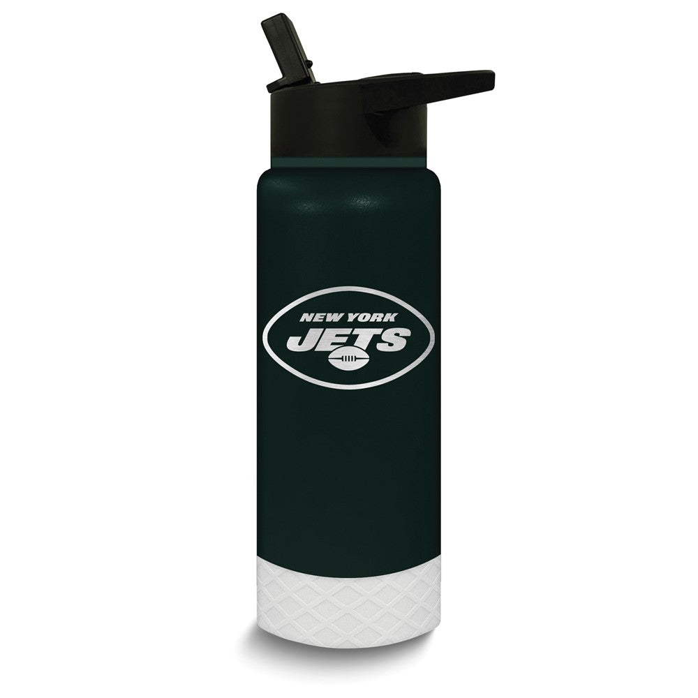 NFL New York Jets Stainless Steel Silicone Grip 24 oz. Water Bottle