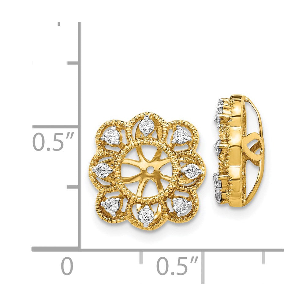 14k Fancy Diamond Earring Jackets