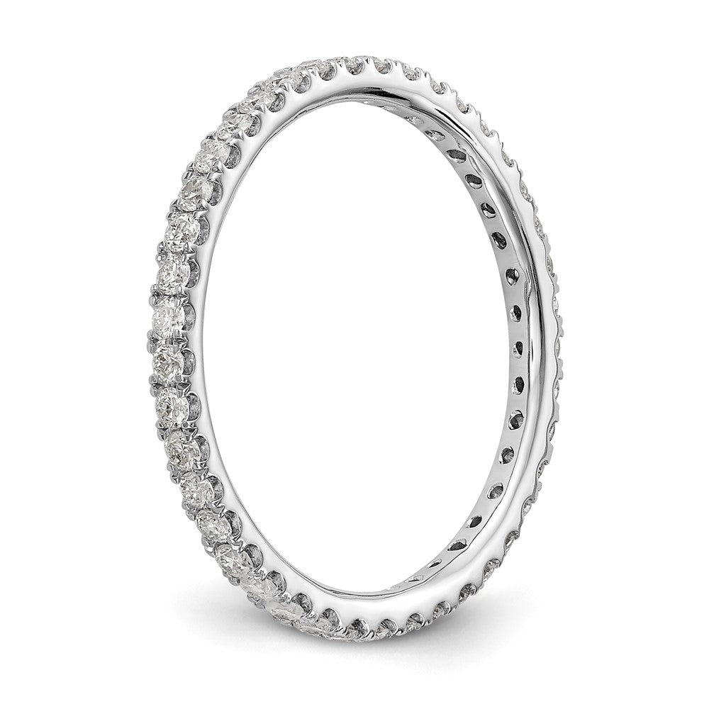 14k White Gold 1/2 carat Lab Grown Diamond VS/SI+ G+ Size 8.5 Shared Prong Eternity Band