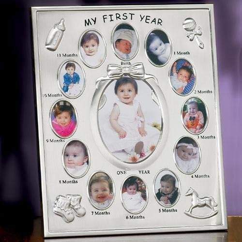 Lawrence Frames Silver Plated My First Year Picture Frame 830080