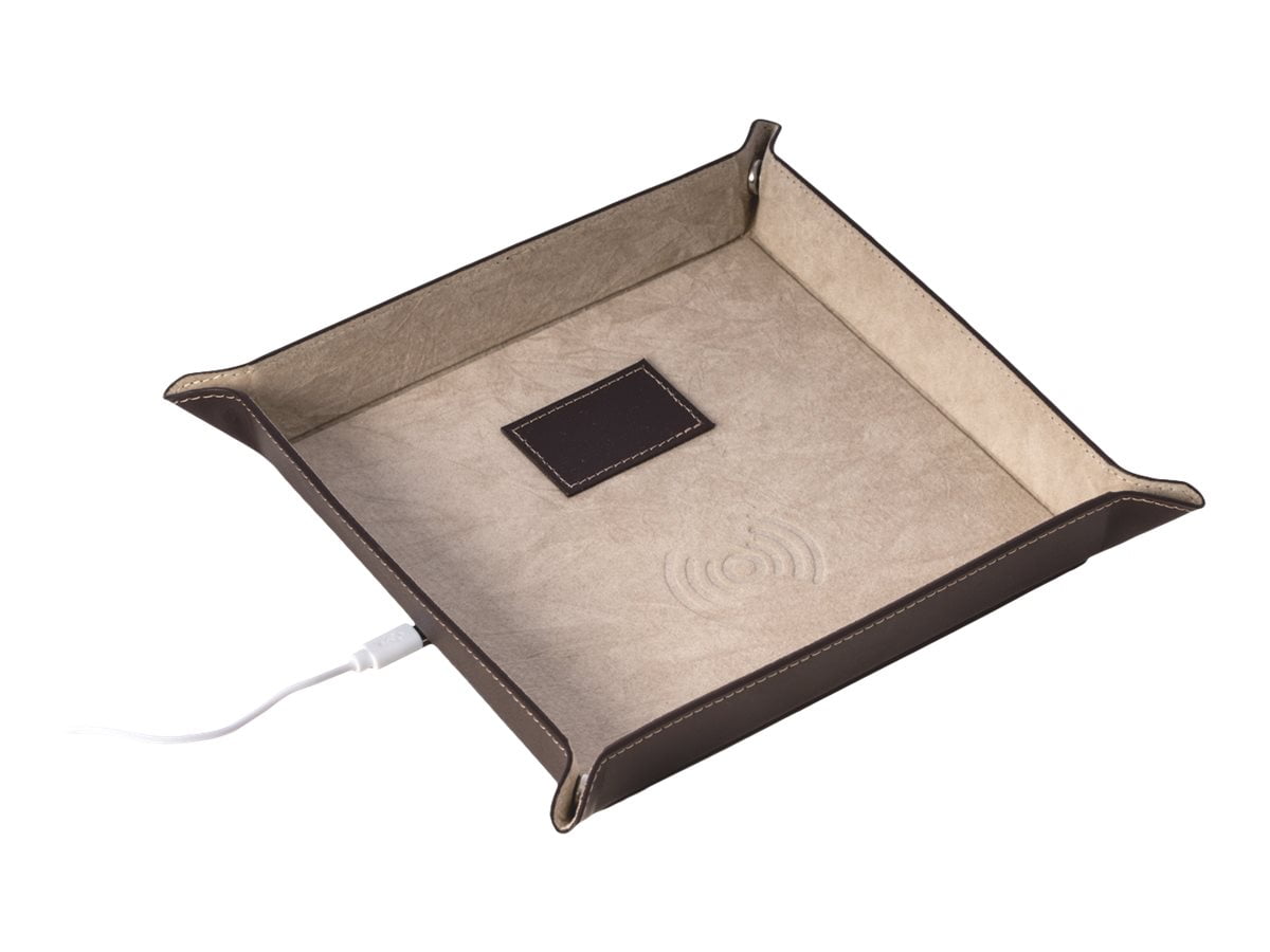Bey-Berk BB702N - Wireless charging pad - saddle brown