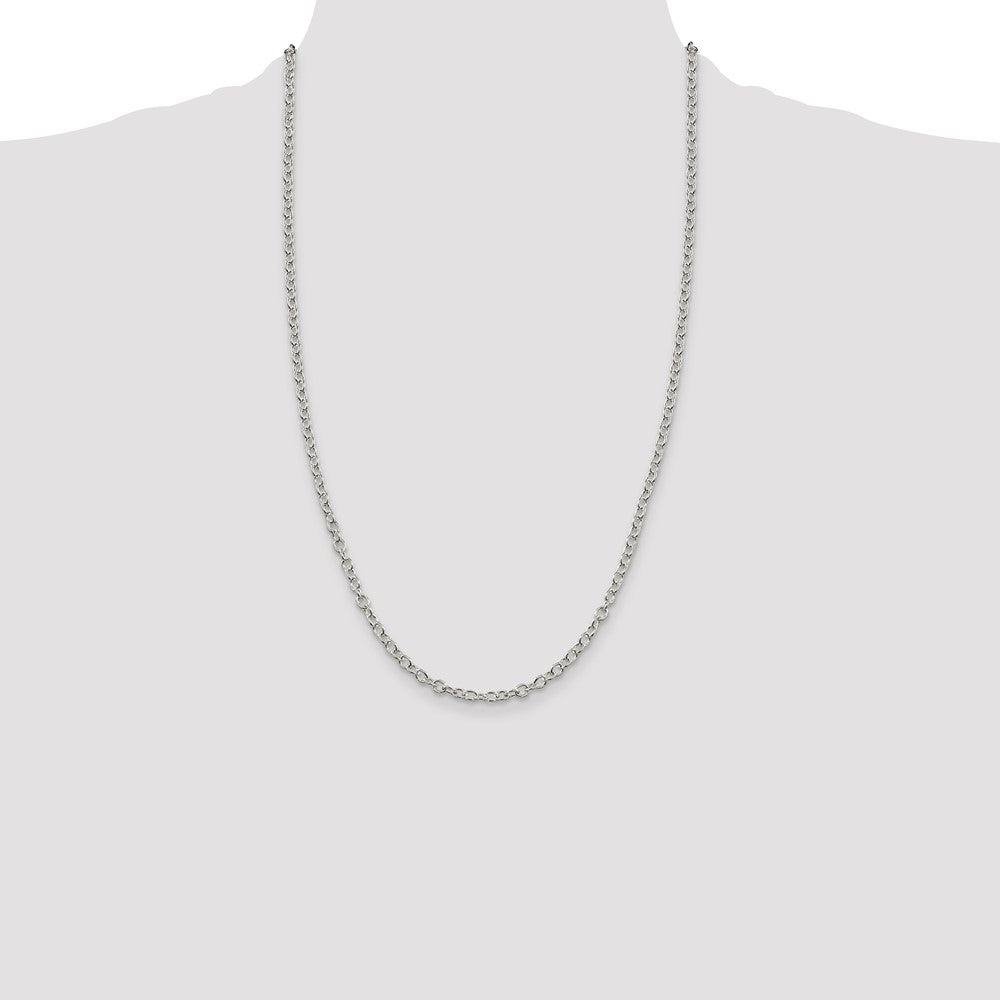 Sterling Silver 3.75mm Oval Cable Chain 26 Inches