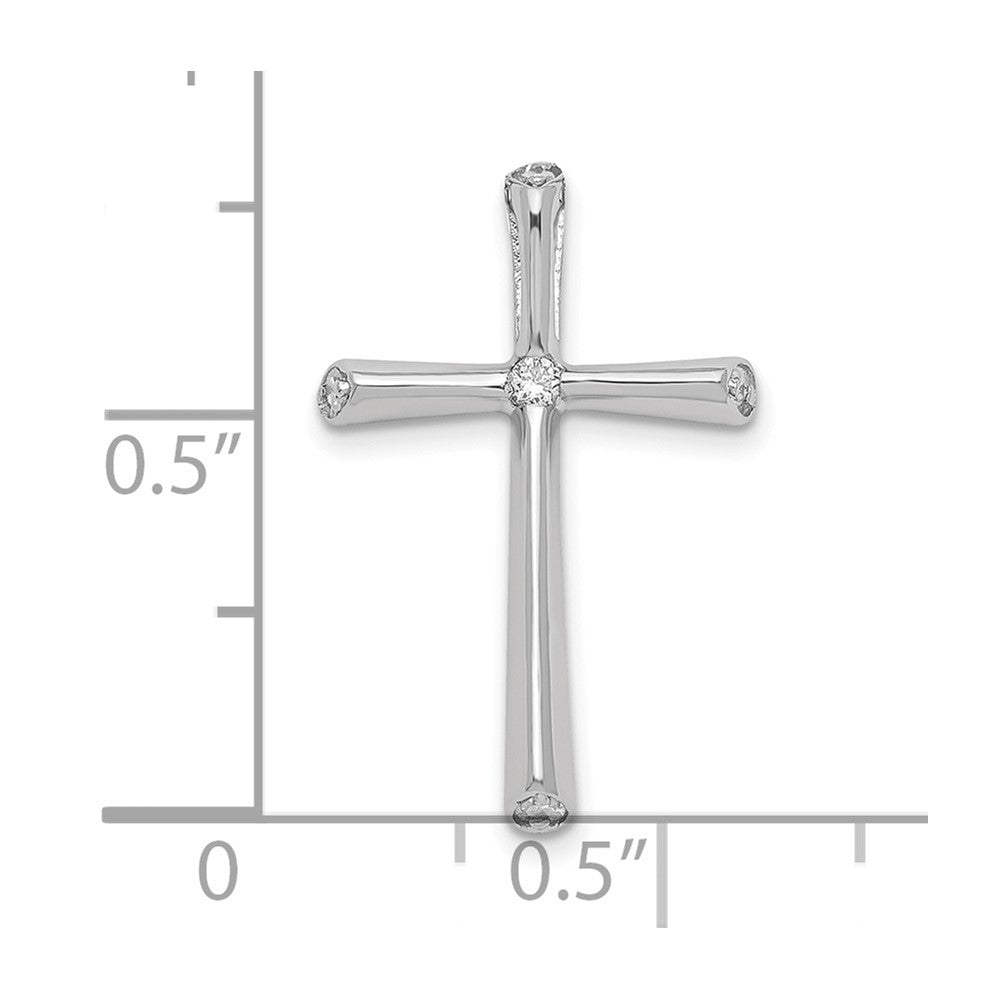 10k WG Diamond Cross Pendant