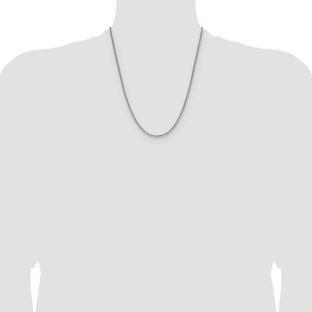 Sterling Silver 2.0mm 8 Sided D/C Double Spiga Chain