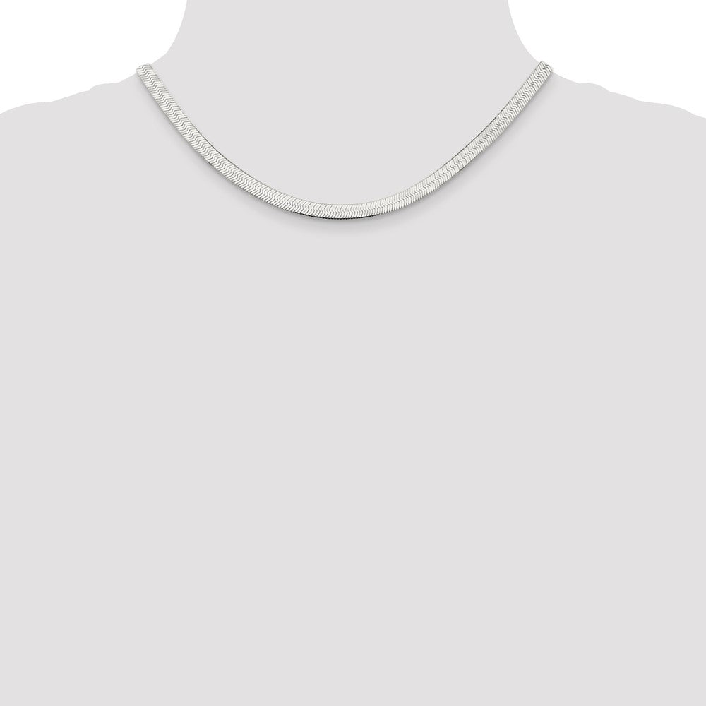 Sterling Silver 5.25mm Magic Herringbone Chain 16 Inches