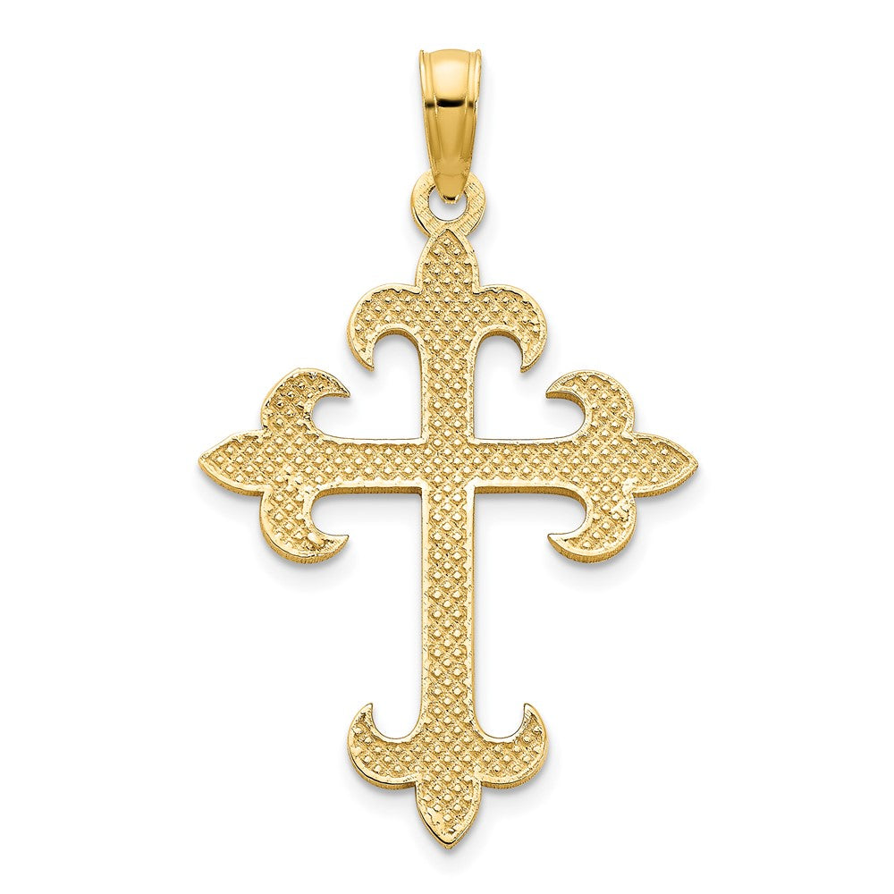 14k Yellow Gold Cross Charm