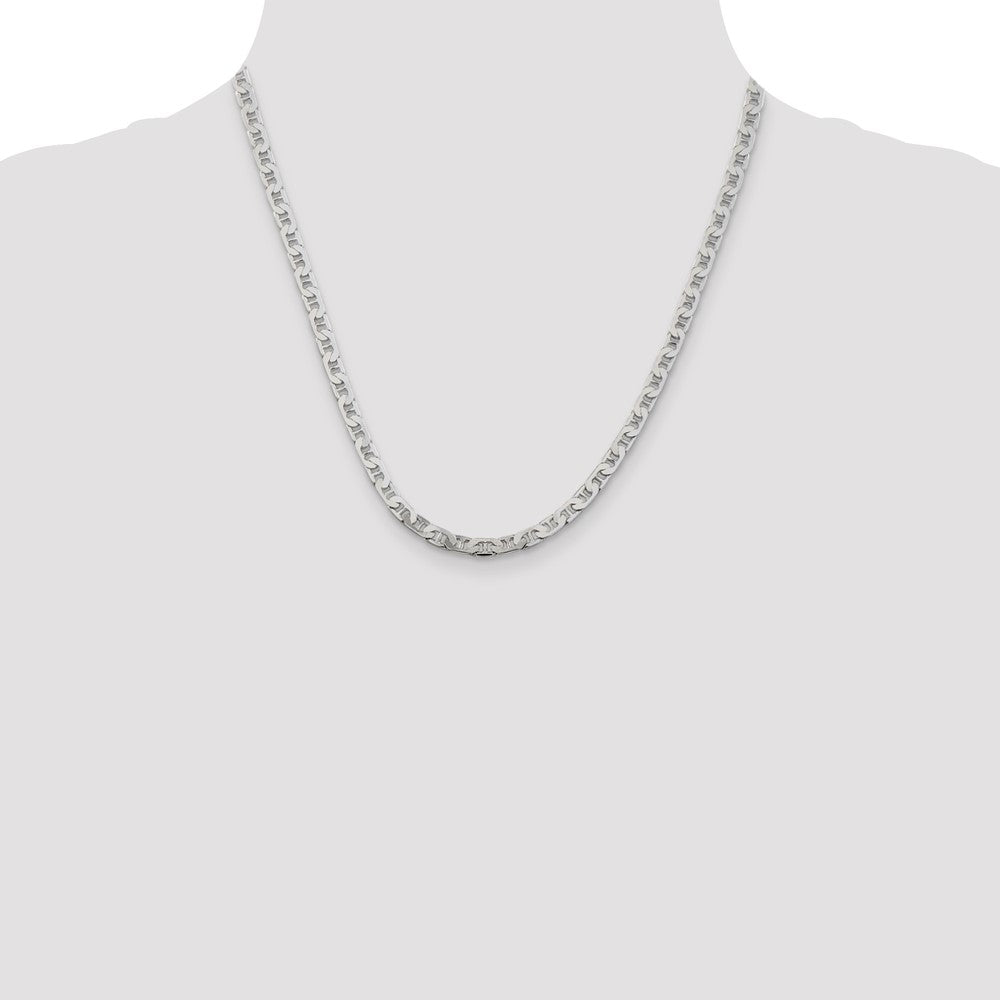 Sterling Silver 4.5mm Flat Anchor Chain 20 Inches