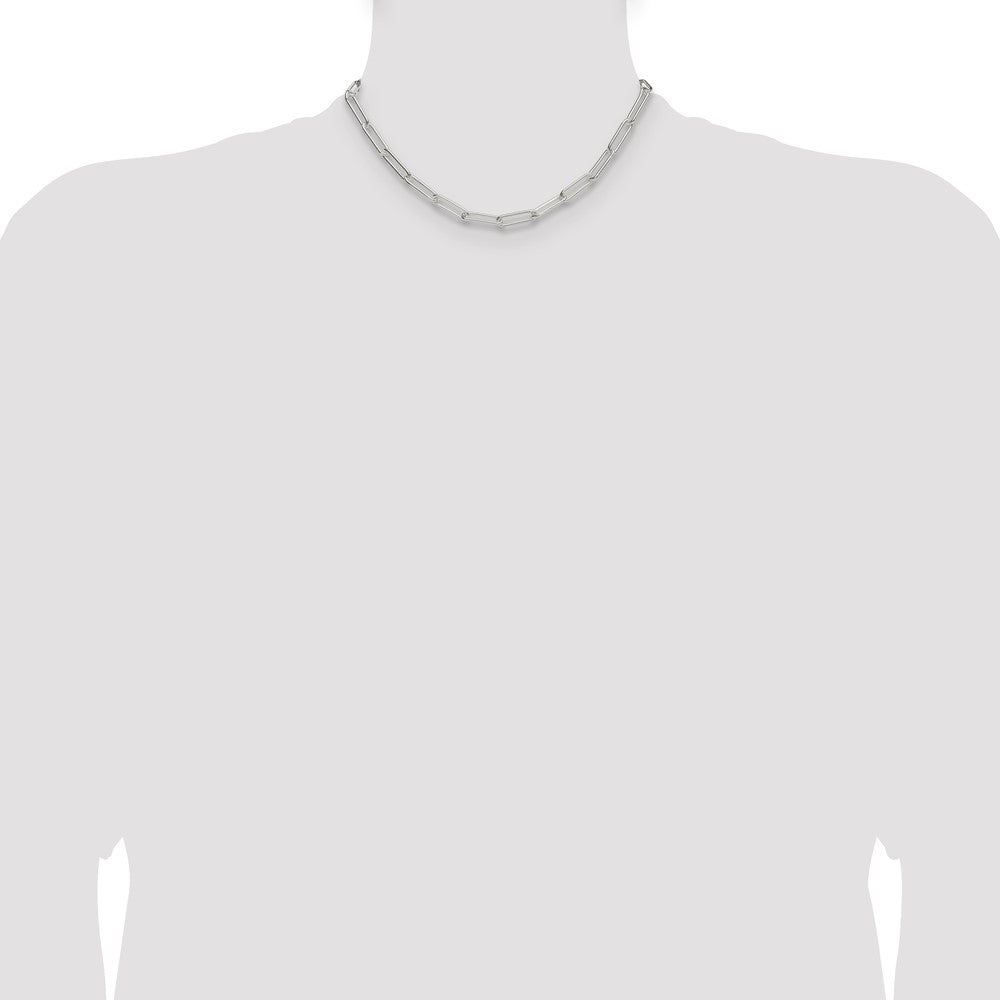 Sterling Silver Polished 5.5mm Paperclip Chain