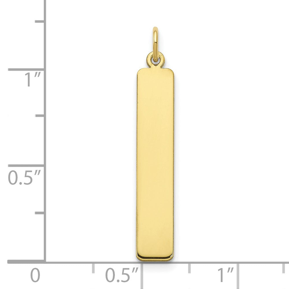 10k Yellow Gold Large Blank Bar Charm