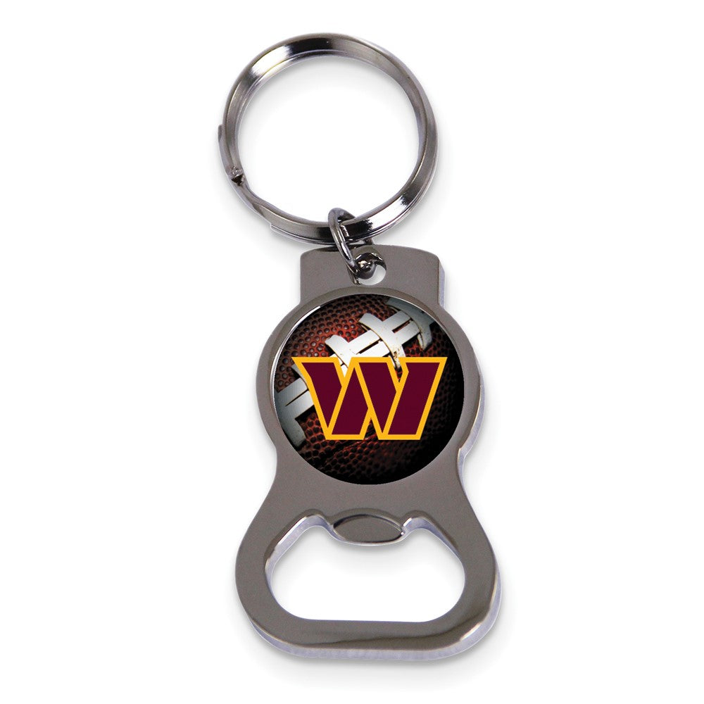 NFL Washington Football Team Silver-tone Bottle Opener Key Ring by Rico Industries QGC6210