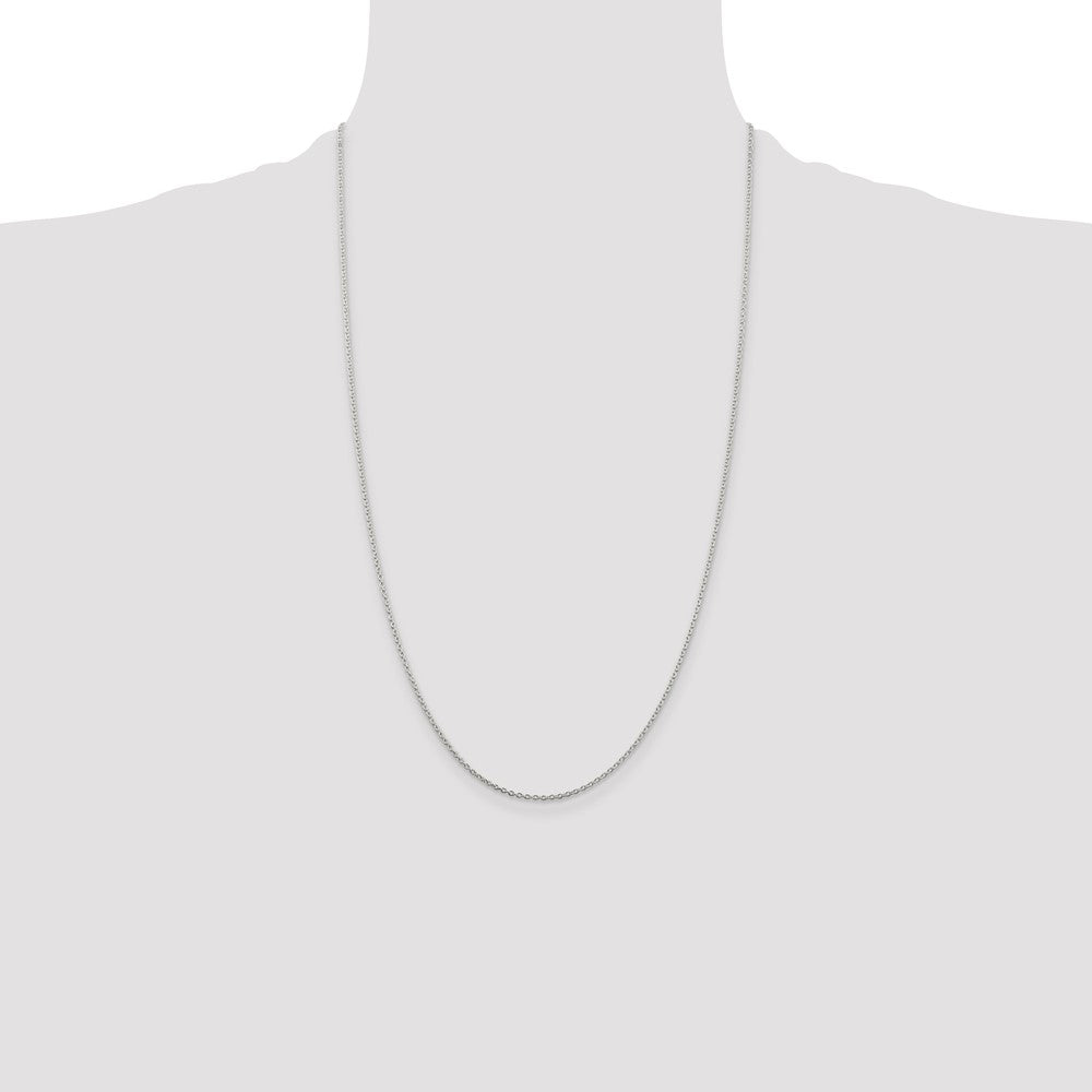 Sterling Silver 1.5mm Cable Chain 26 Inches