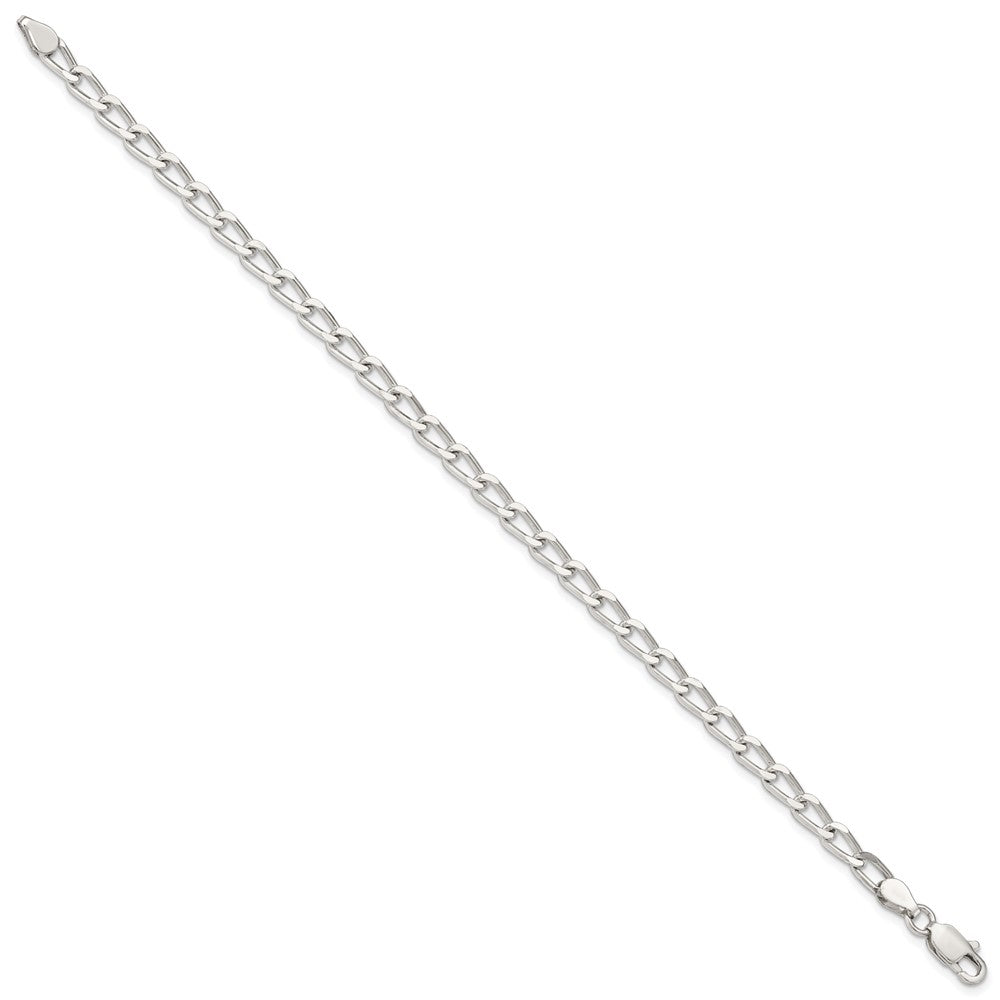 Sterling Silver 4.3mm Open Elongated Link Chain 7 inches
