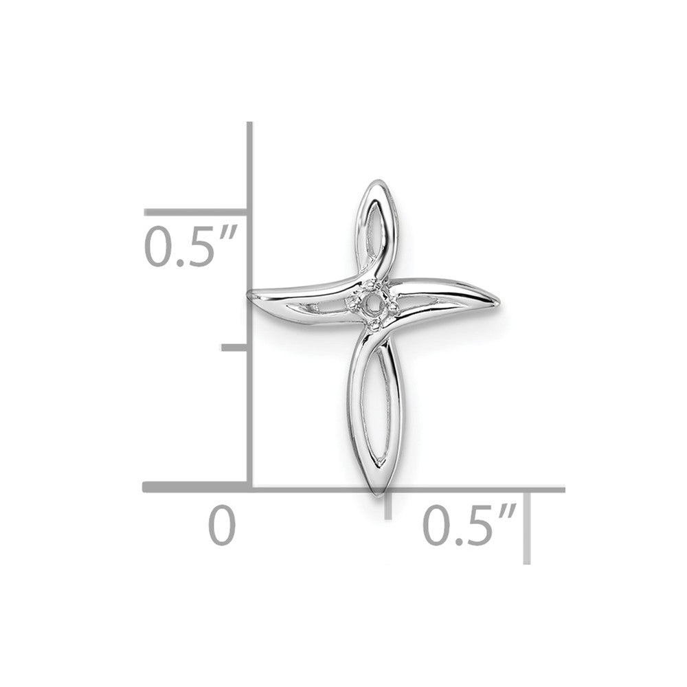 10K White Gold Cross Pendant Mounting