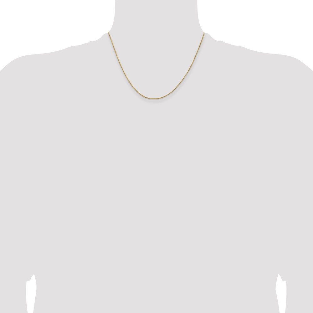 14K 1mm Concave Box Chain