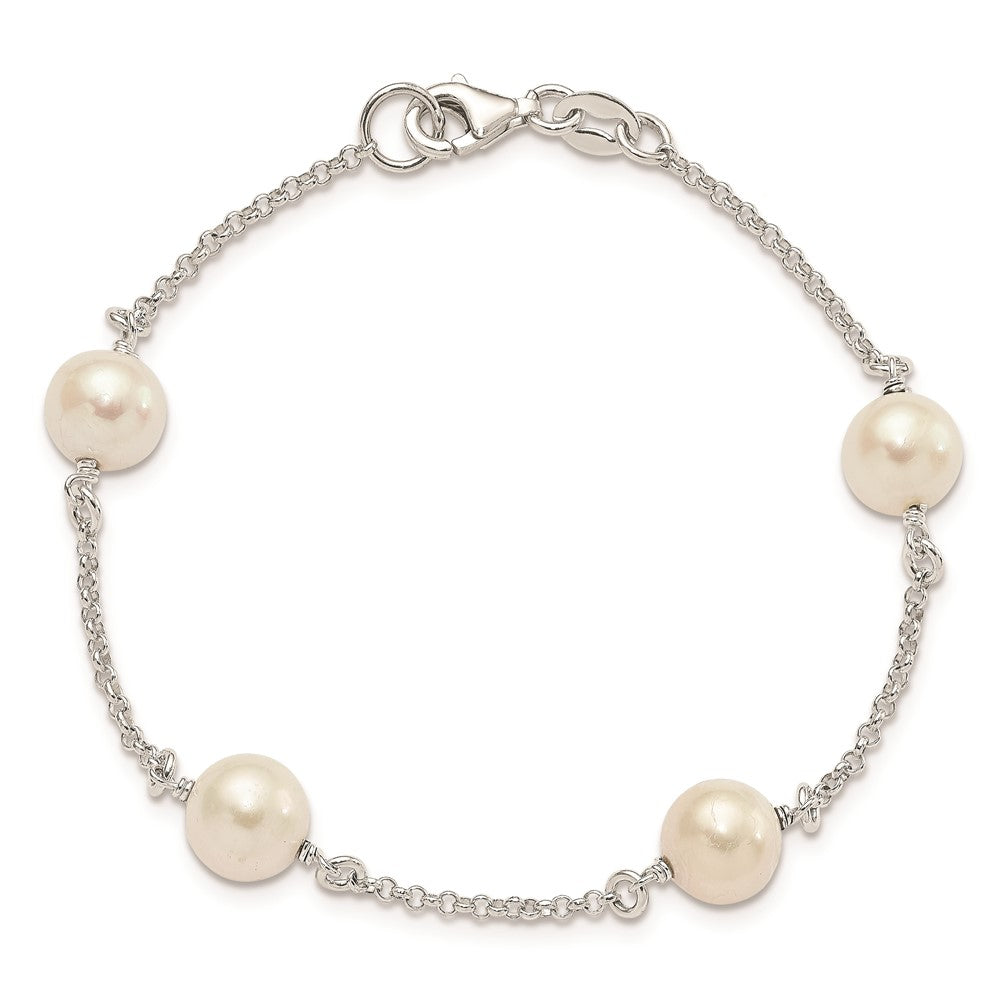 Sterling Silver FW Cultured Pearl Bracelet 7.25 inches