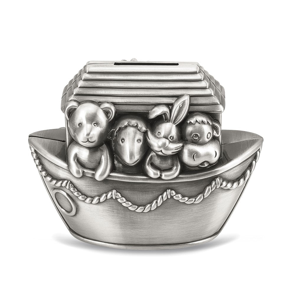 Pewter-tone Finish Noahs Ark Bank