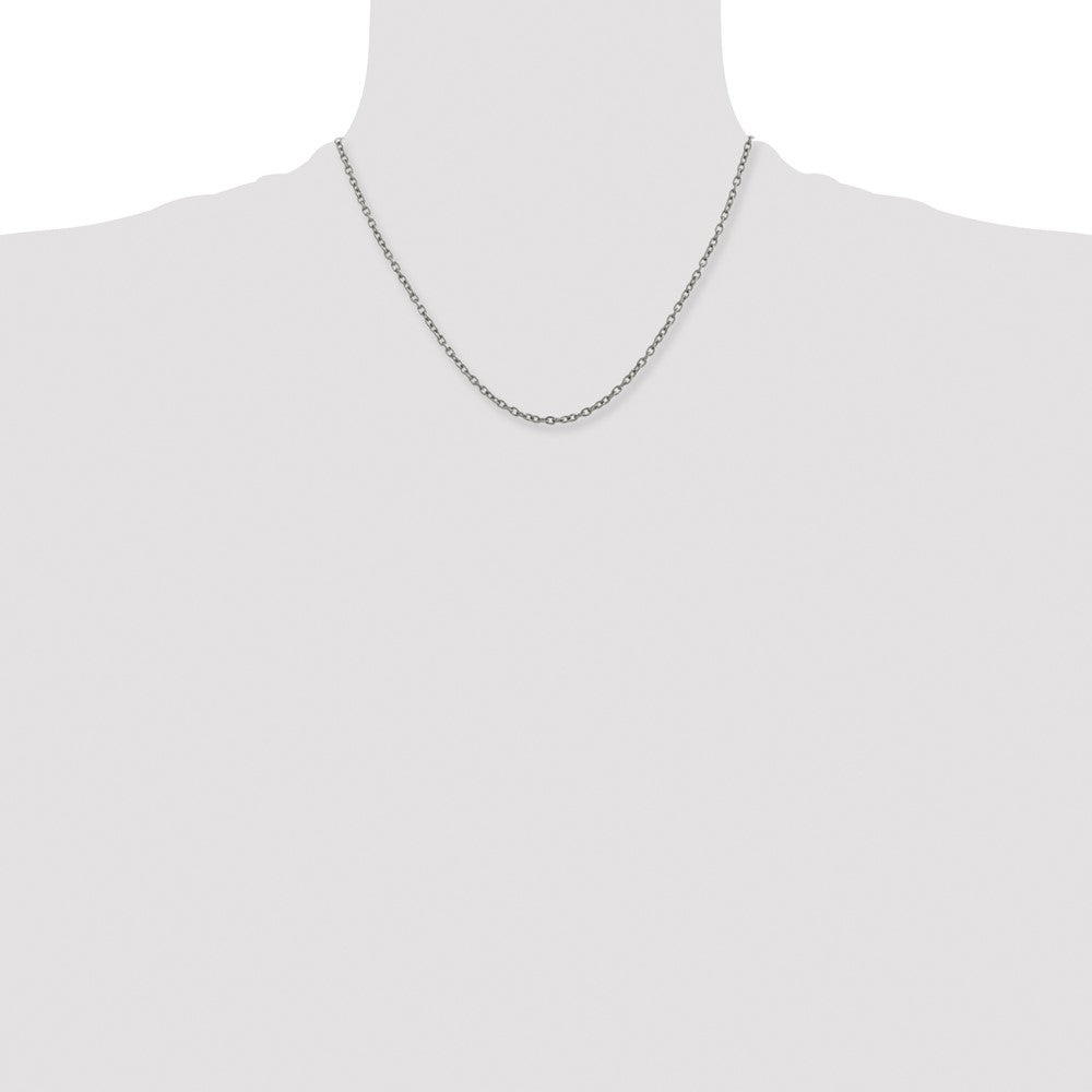 Titanium Polished 2.9mm 18in Cable Chain