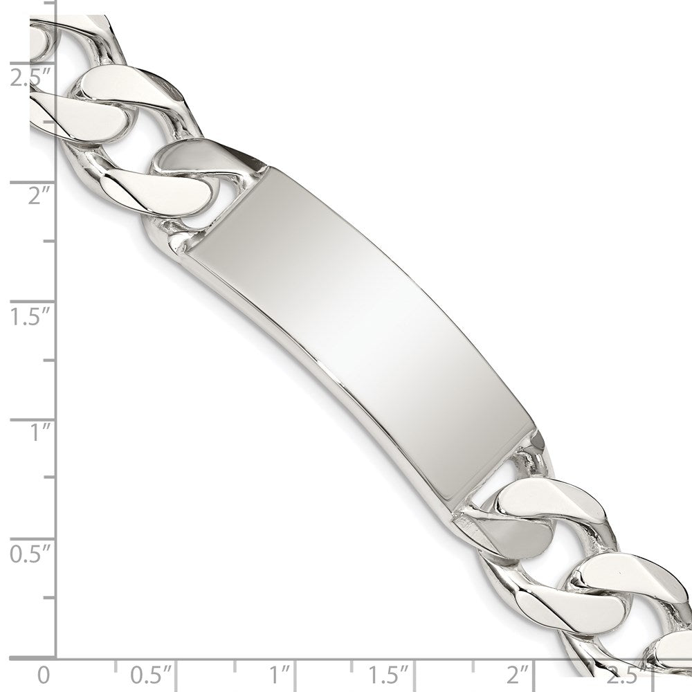 Sterling Silver Curb Link ID Bracelet 8.5 inches