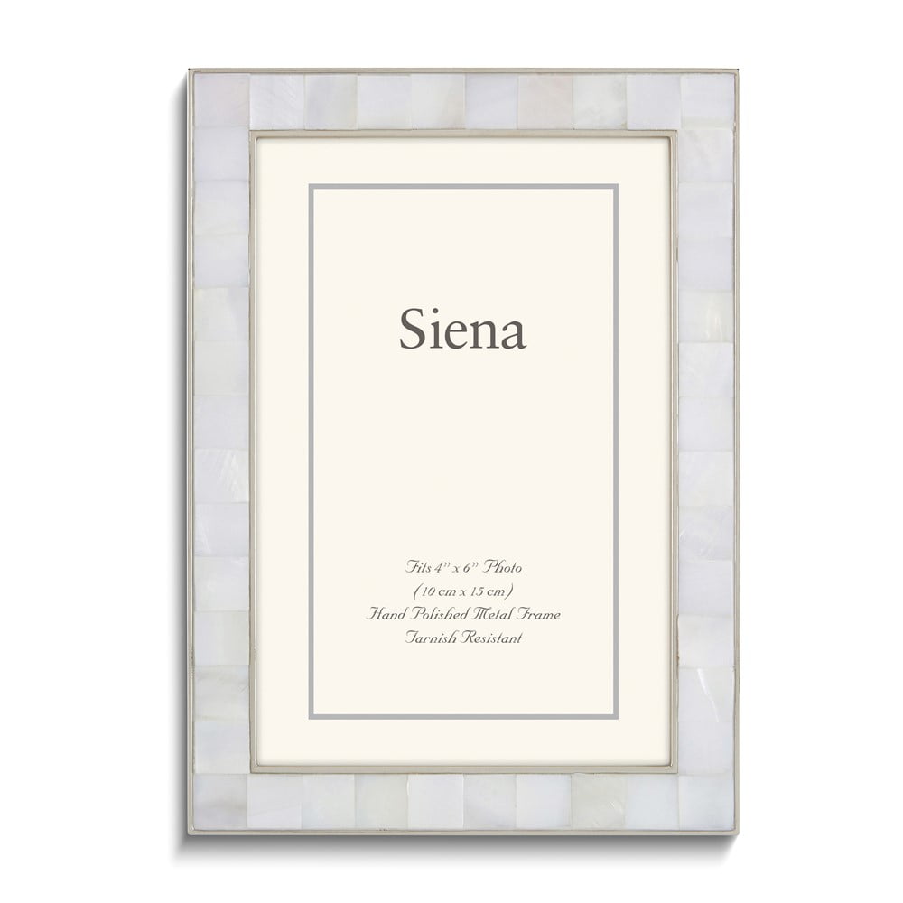 Silver-tone Mother of Pearl 4x6 Frame QGM22469