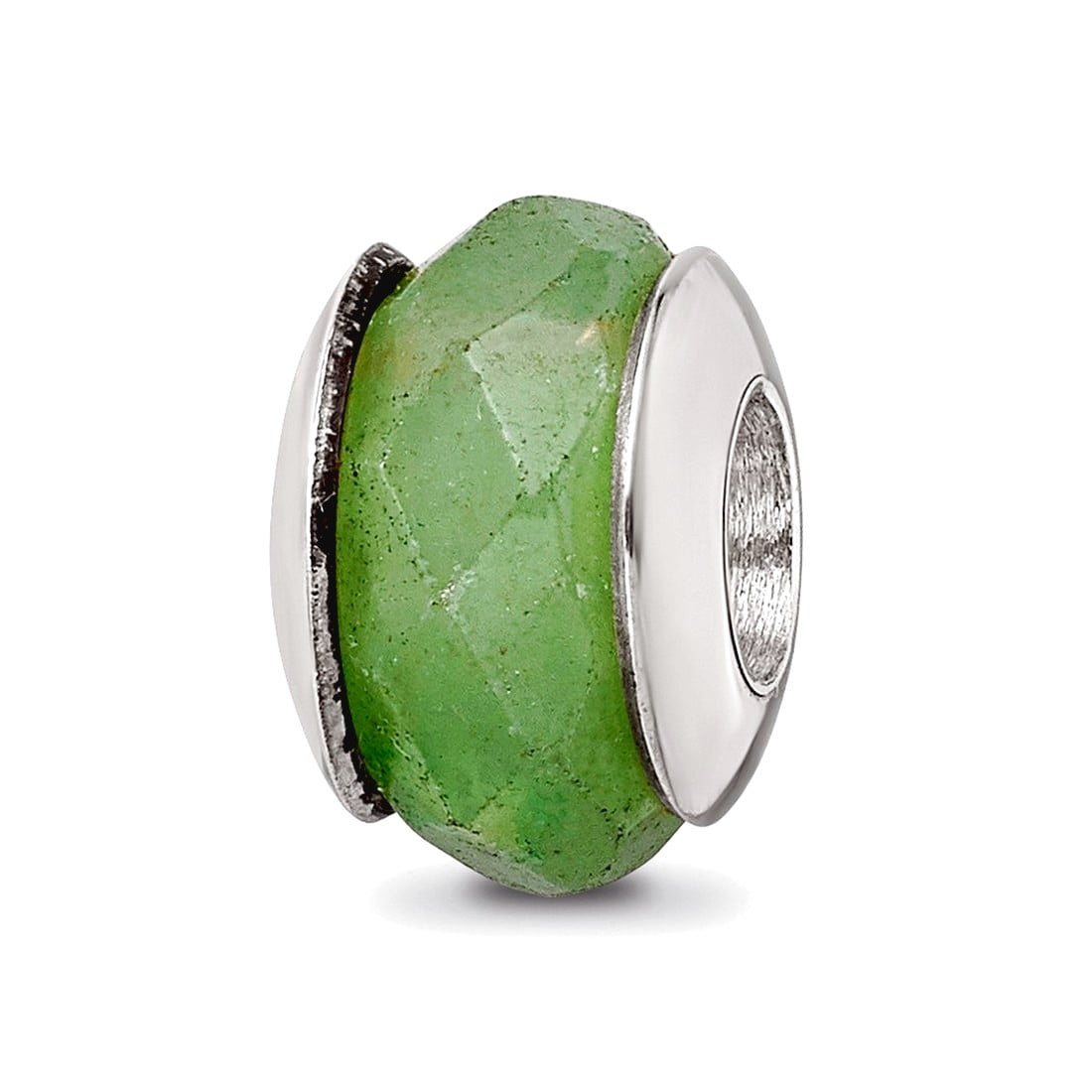Sterling Silver Reflections Aventurine Stone Bead