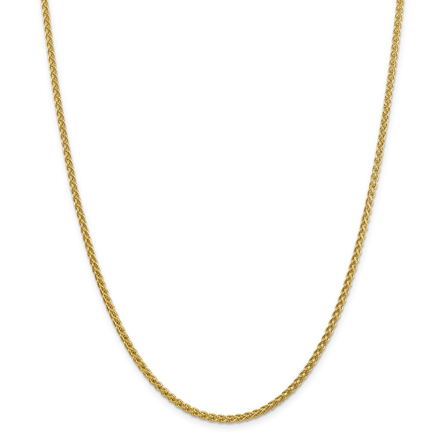 14K 30 inch 2.75mm Semi-Solid Wheat with Lobster Clasp Chain