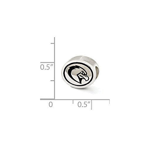 Sterling Silver Antiqued Marquette University Collegiate Bead