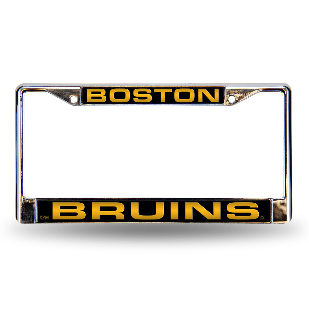 Boston Bruins Laser Chrome License Plate Frame