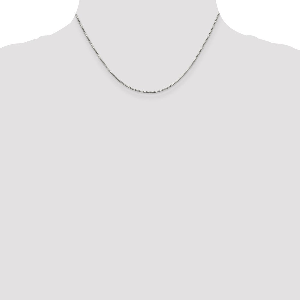 Sterling Silver Rhodium-plated .9mm Box Chain 16 Inches