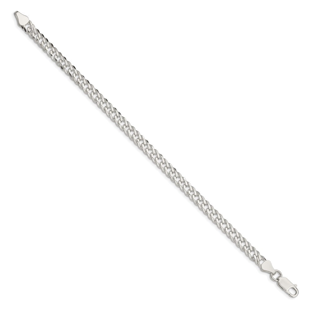 Sterling Silver 5.65mm 6 Side D/C Flat Double Curb Chain 8 inches
