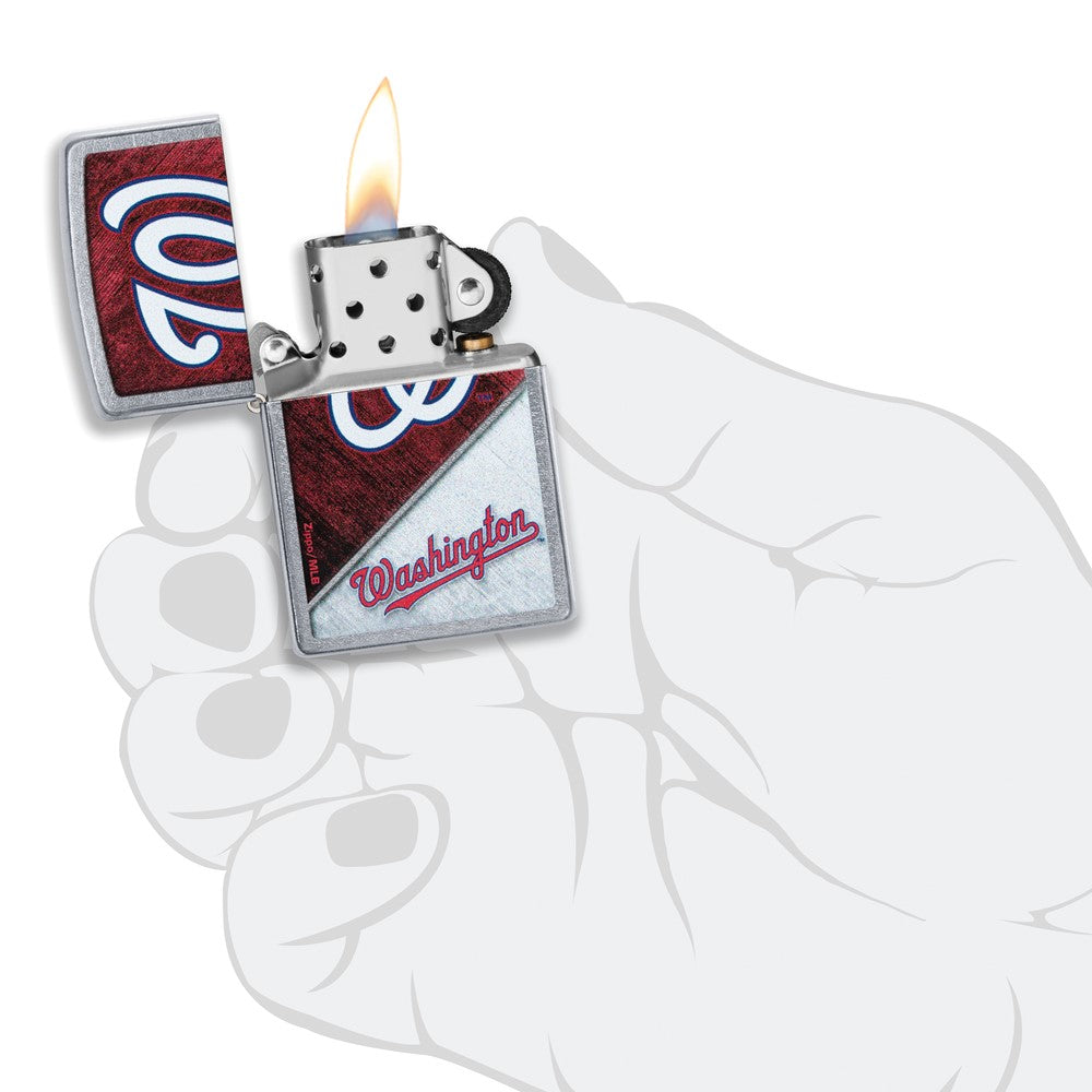 Zippo Street Chrome Washington Nationals Color Image MLB Lighter