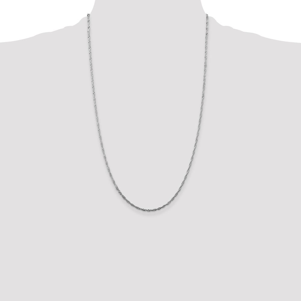 Sterling Silver Rhodium-plated 1.75mm Singapore Chain 22 Inches