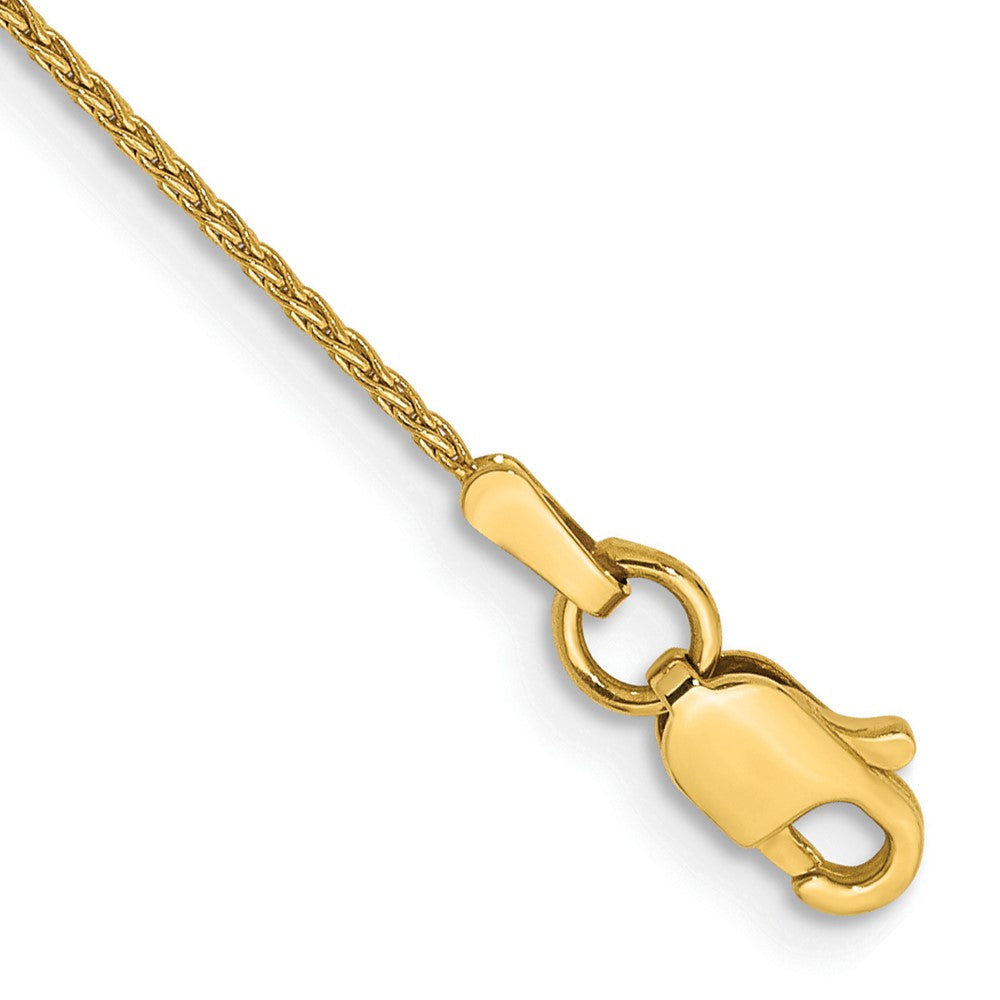 14k 6 inch 1mm Parisian Wheat with Lobster Clasp Bracelet 6 inches