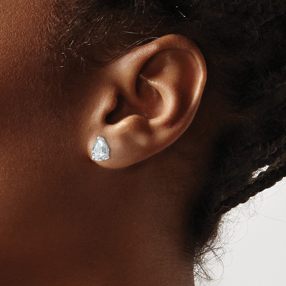 14kw Pear 8x5mm Post Earring Mountings