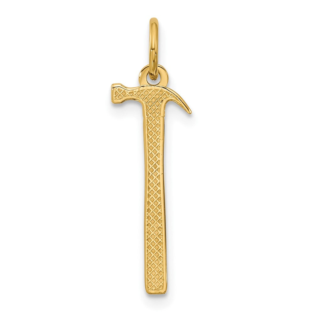 14k Yellow Gold Fancy Hammer