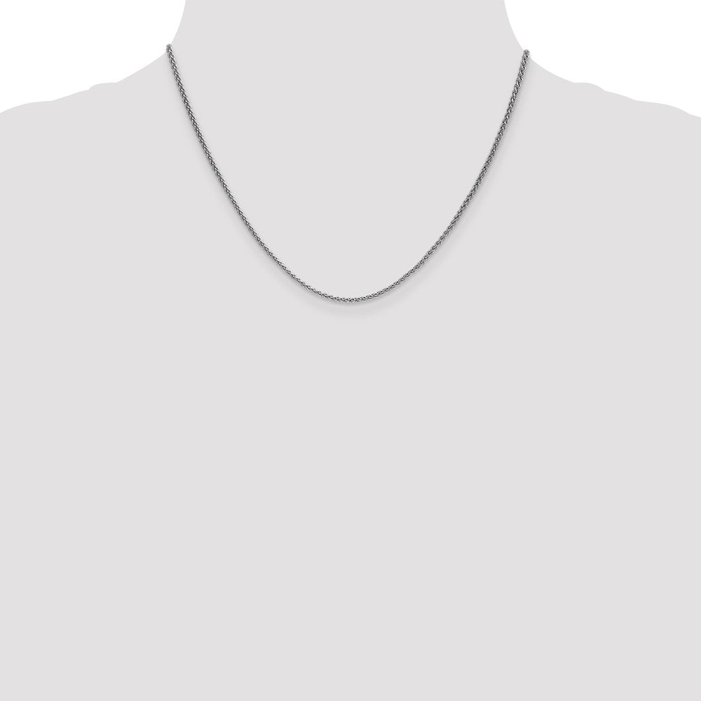 14K White Gold 1.65mm Spiga Chain