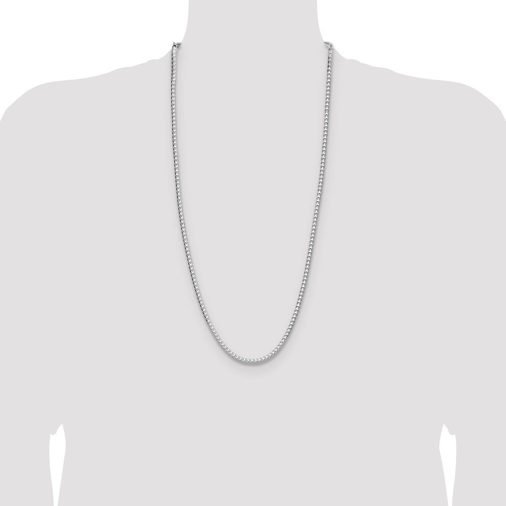 Sterling Silver 4.0mm D/C Square Franco Chain