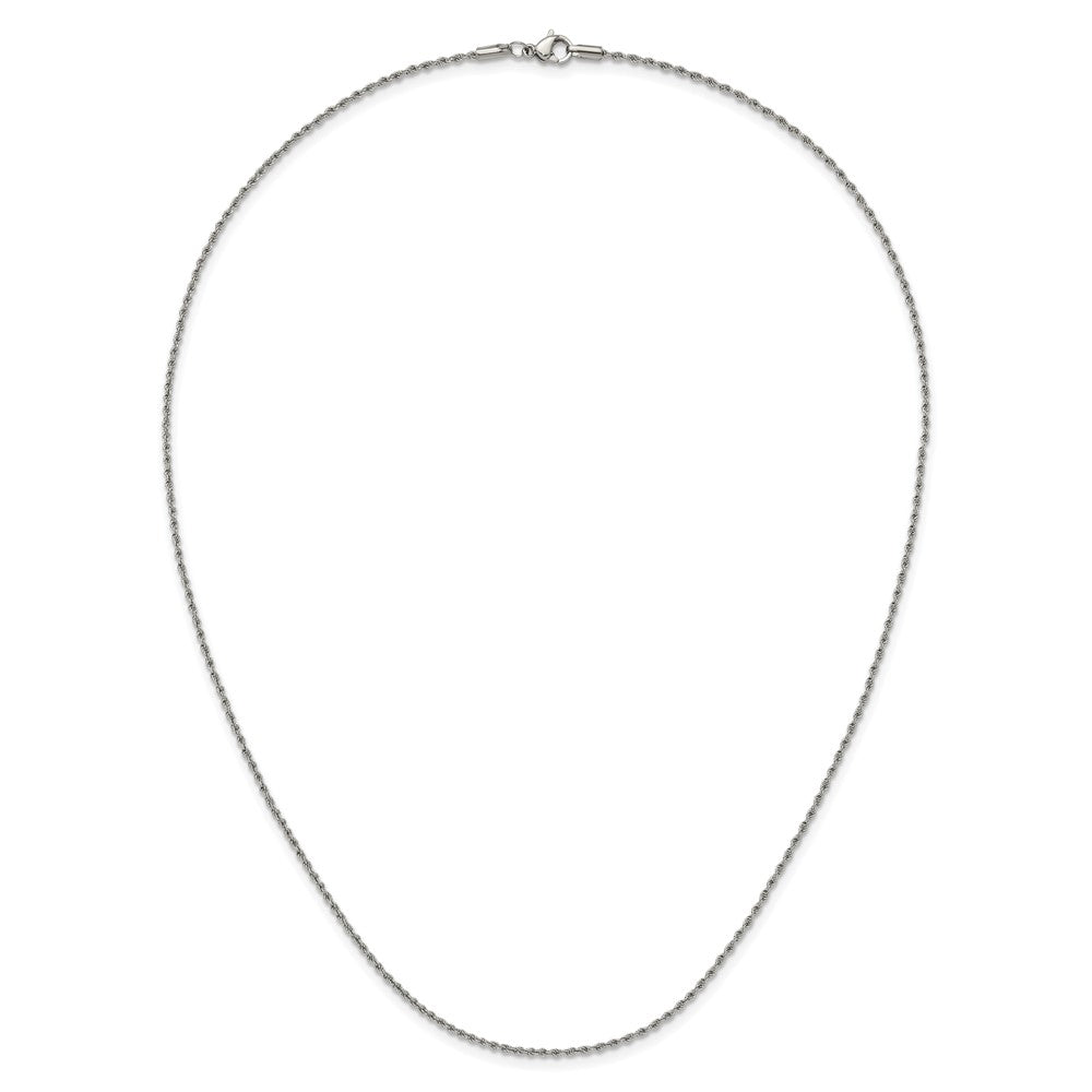 Chisel Stainless Steel Polished 1.5mm 20 inch Rope Chain