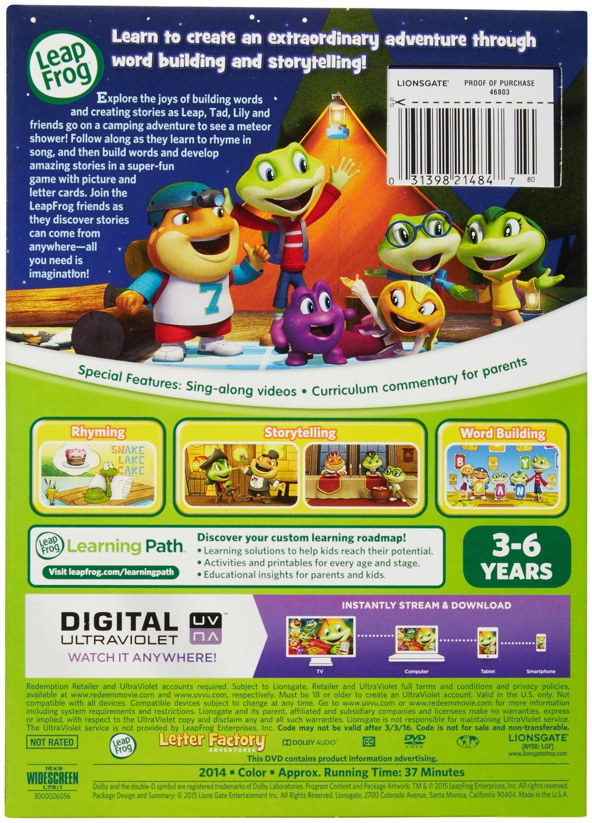 Leapfrog: Amazing Word Explorers (DVD), Lions Gate, Animation