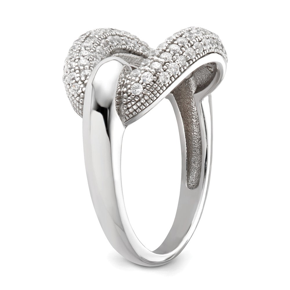 Sterling Silver & CZ Brilliant Embers Link Ring