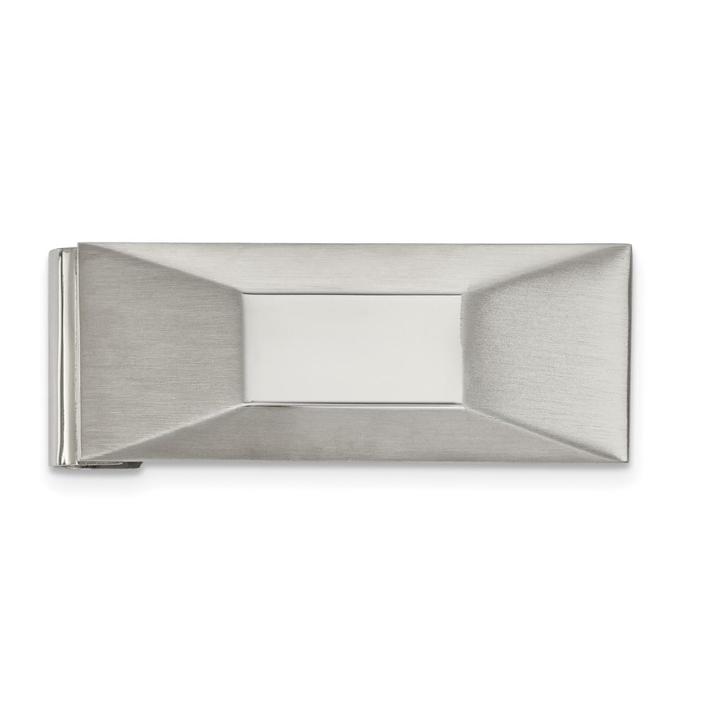 Chisel Stainless Steel Polished and Brushed Men's Money Clip