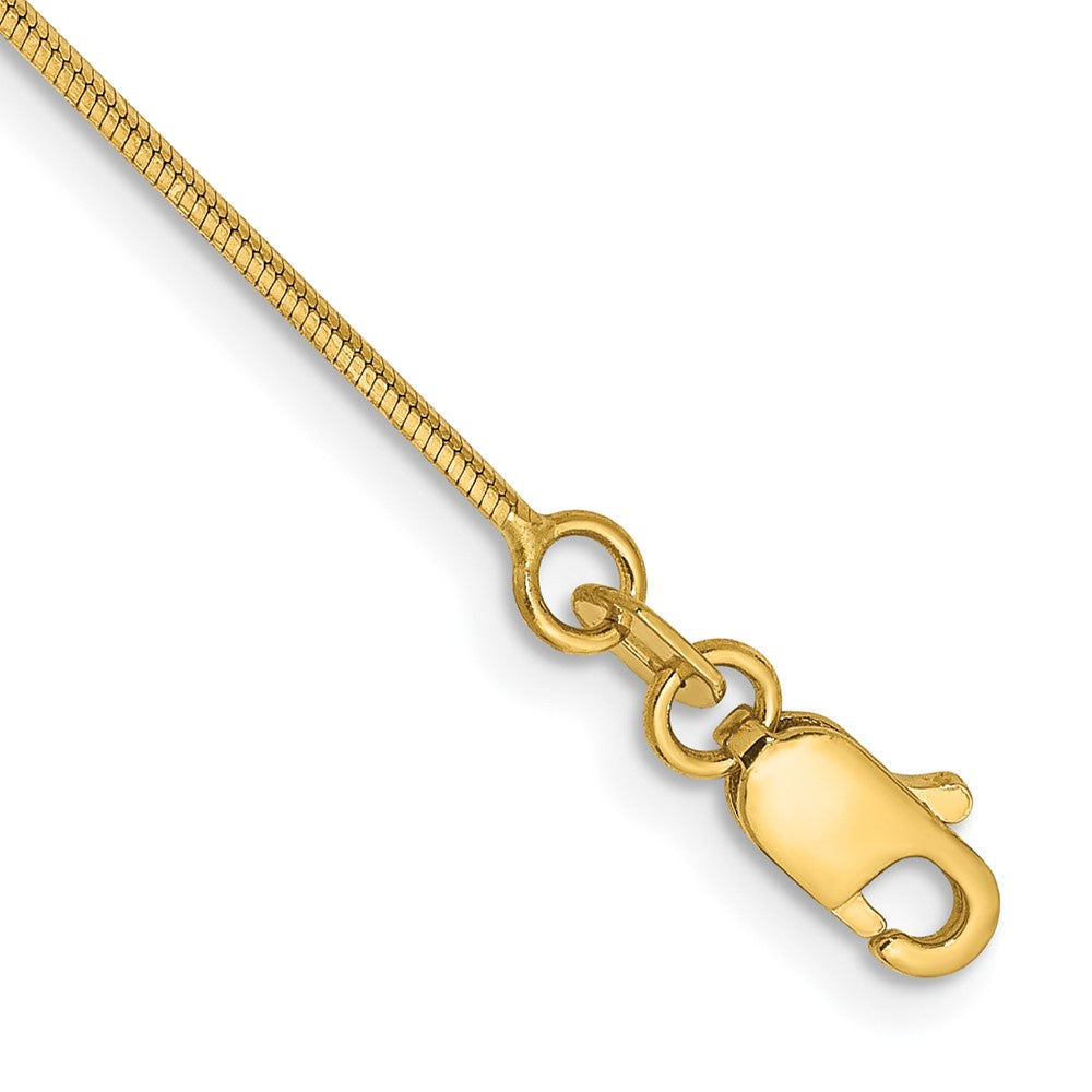 14K 7 inch .8mm Octagonal Snake with Lobster Clasp Bracelet 7 inches