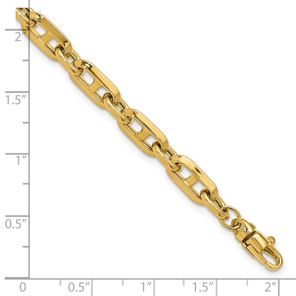 14K Polished Fancy Link Bracelet 7.5 inches