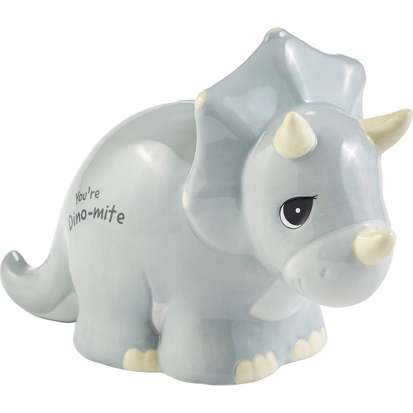 Precious Moments Hand-painted Ceramic Triceratops Dinosaur Bank