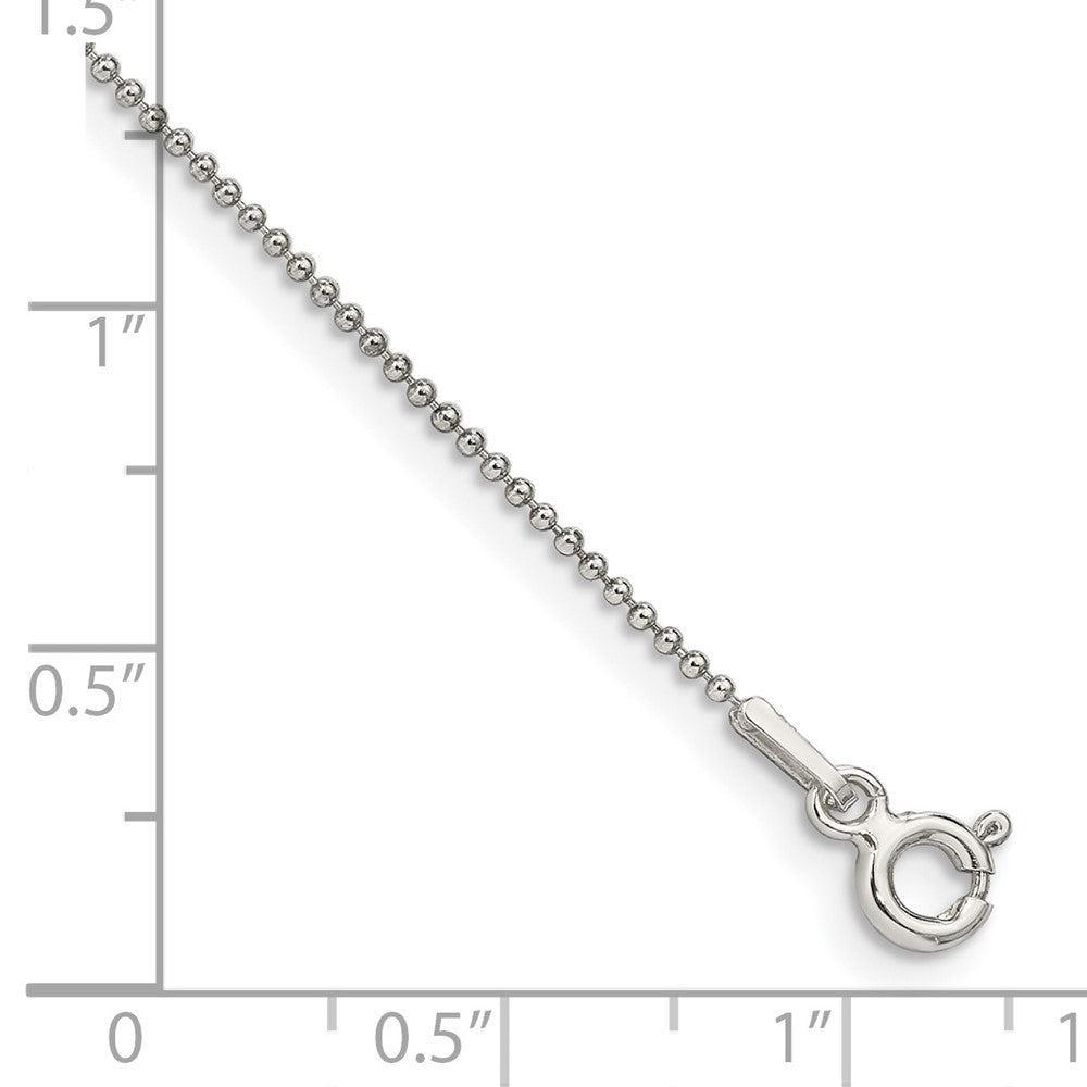 Sterling Silver 1mm Beaded Necklace