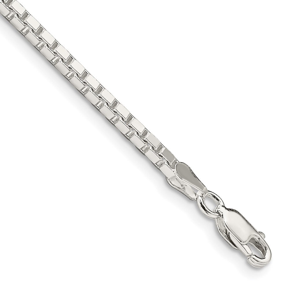 Sterling Silver 2.5mm Box Chain 8 inches