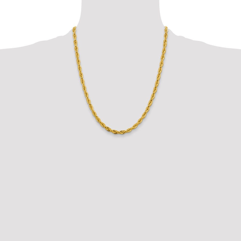 10k 4.75mm Semi-Solid Rope Chain