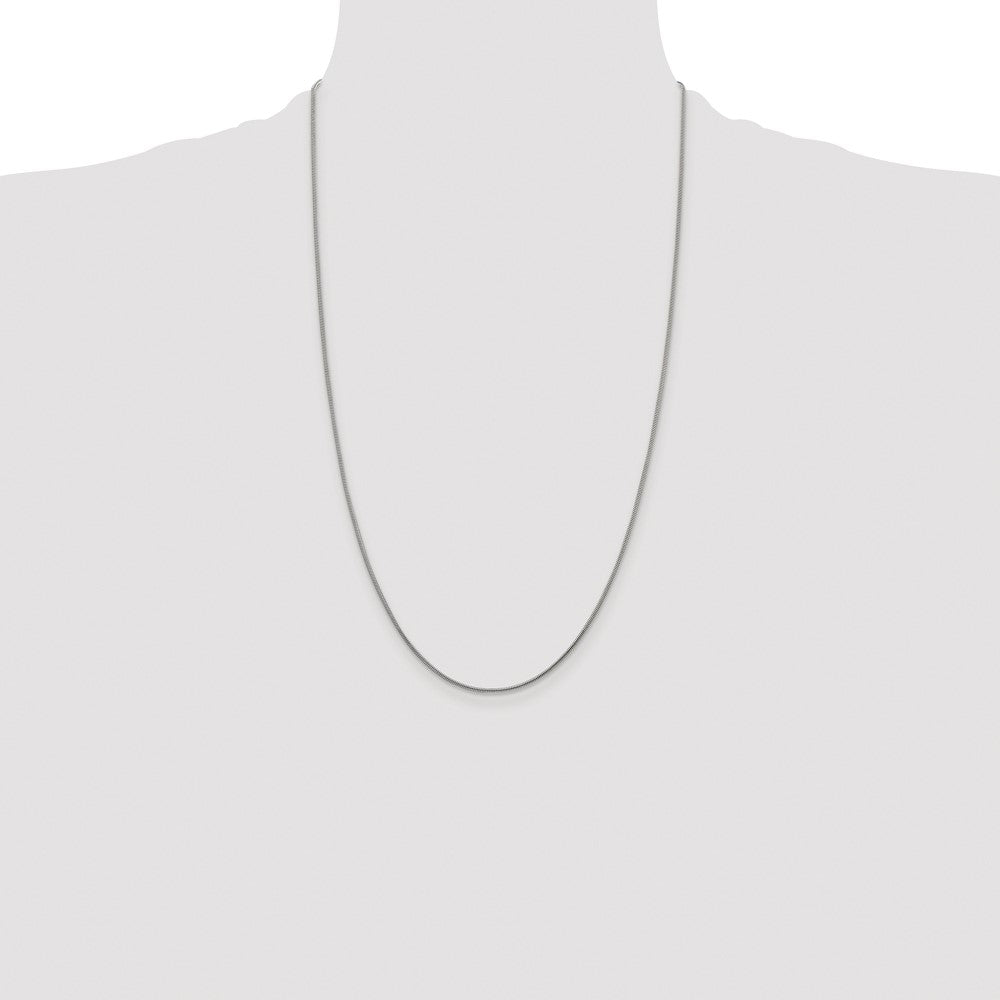 Sterling Silver Rhodium-plated 1.2mm Snake Chain