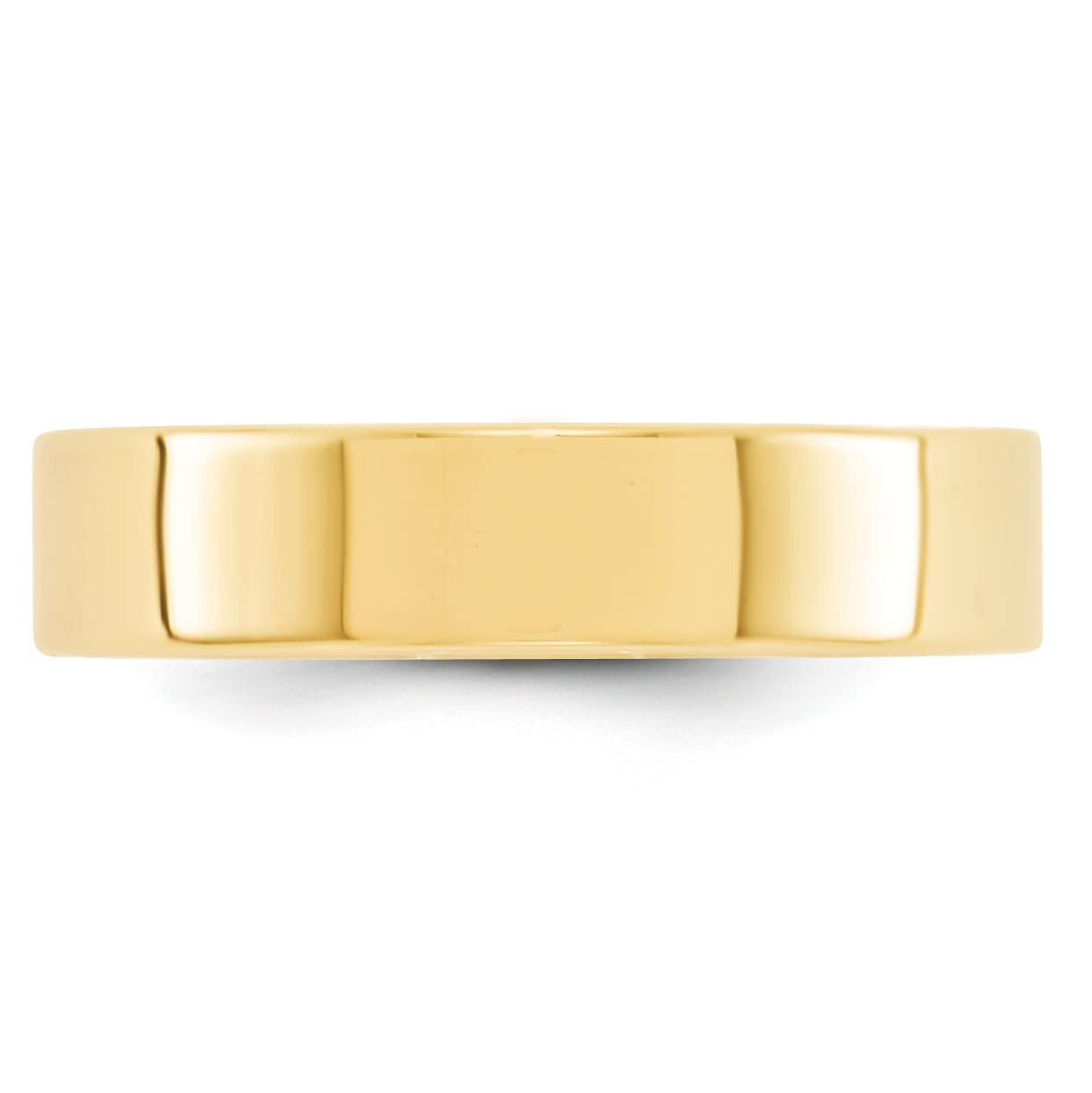 10k Yellow Gold 5mm Lightweight Flat Wedding Band Size 11.5
